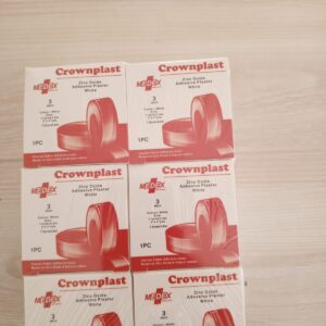 A high-strength, 3-inch (7.5cm) roll of Zinc Oxide strapping plaster from Greengold Lab Supplies