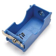 A high-impact plastic single-cell D-type battery holder from Greengold Lab Supplies